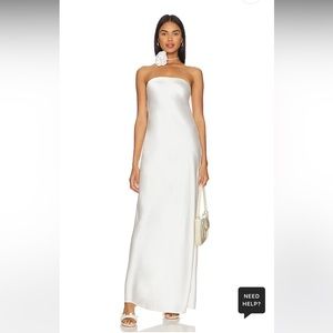 Weworewhat strapless silky maxi dress in white size 4, NWT never worn